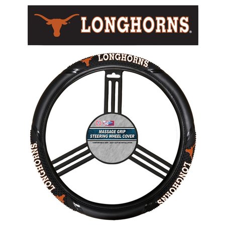 FREMONT DIE CONSUMER PRODUCTS INC Fremont Die 2324556667 NCAA Texas Longhorns Steering Wheel Cover - Massage Grip Style 2324556667